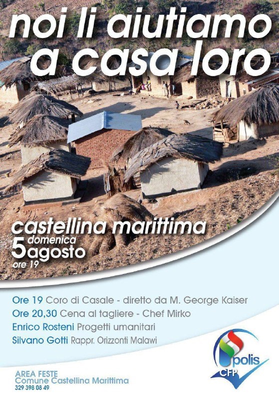 , Noi li aiutiamo a casa loro Castellina Marittima (PI) 5 agosto 2018, COEMM