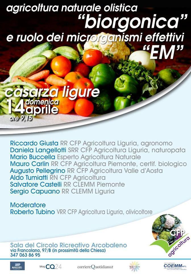 , Agricoltura Naturale Olistica &#8220;Biorgonica&#8221; e ruolo dei Microrganismi Effettivi EM ., COEMM