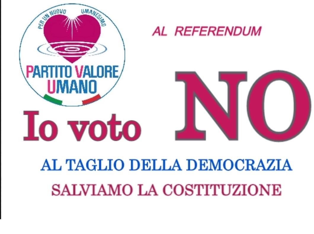 , Referendum 20 e 21/09/2020! Il PVU vota NO! No al TAGLIO dei Parlamentari!, COEMM